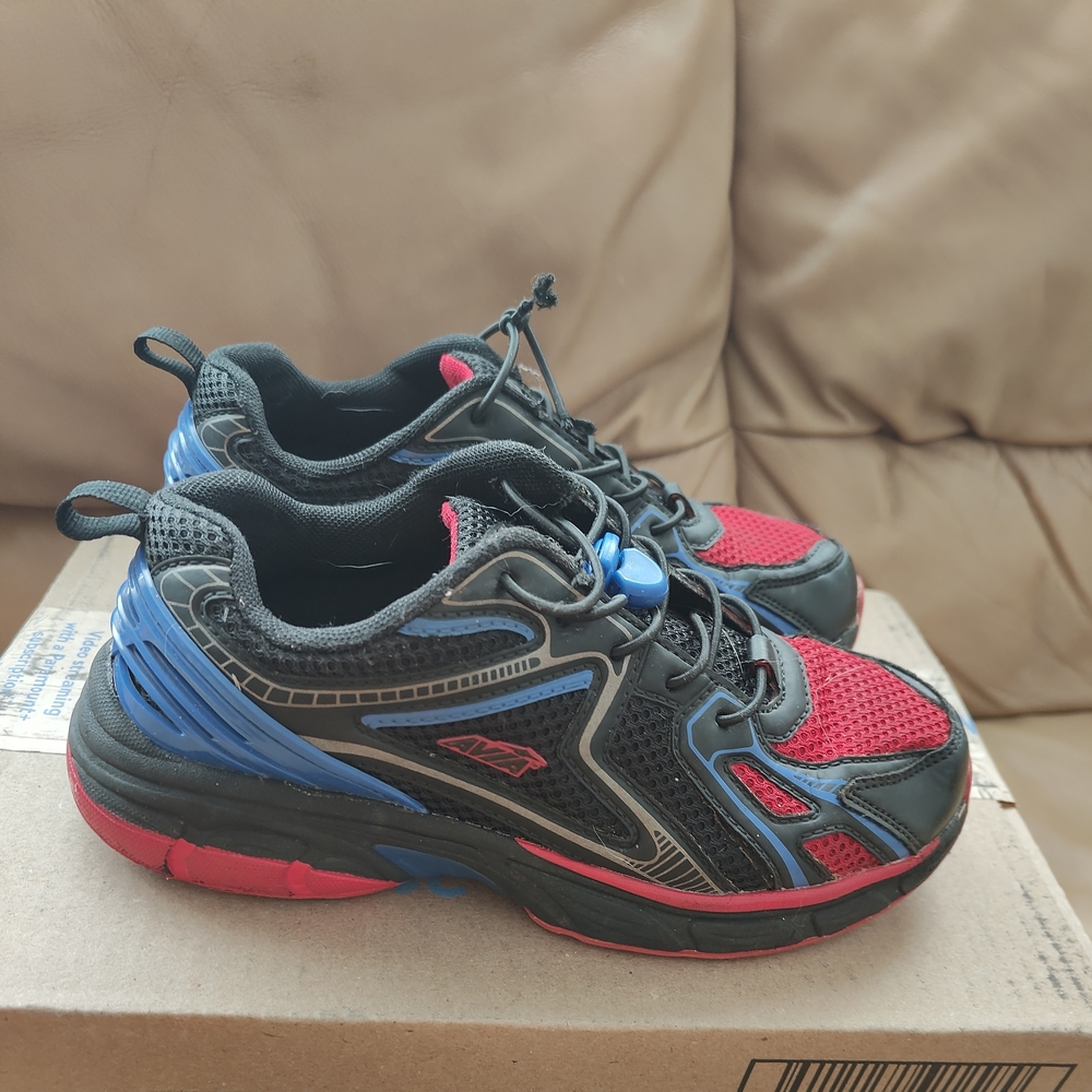 Avia Kids Athletic Sneakers - Black, Red & Blue